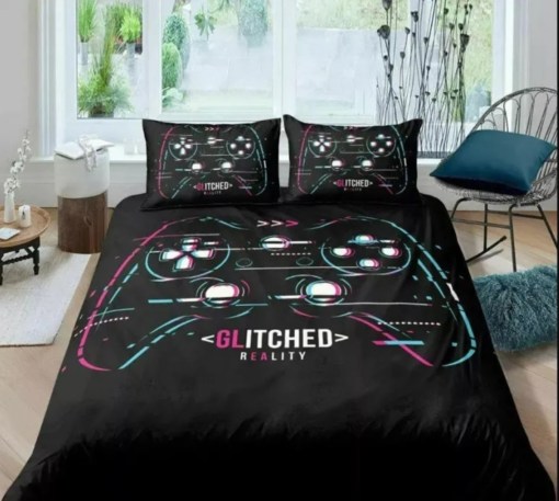 Video Game Gamepad Joystick 2 Duvet Cover Pillowcase Home Decor 3D Bedding Set