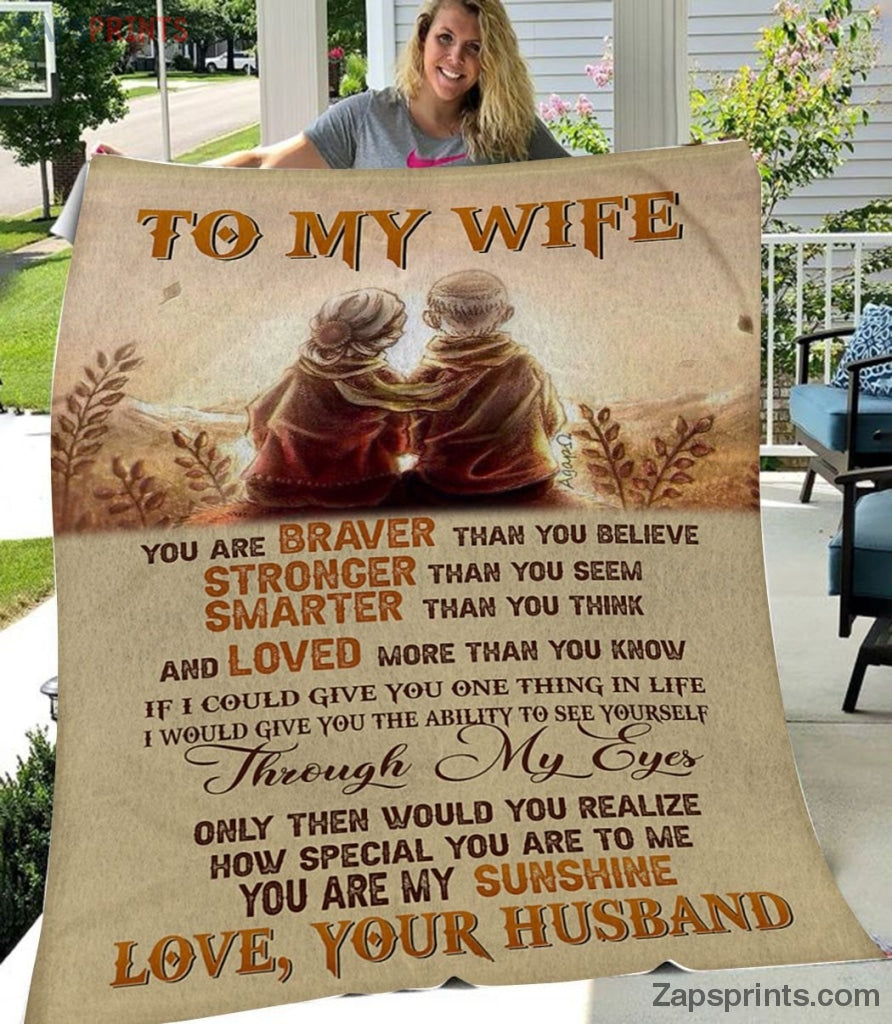 Gift For Wife – To My Wife – Through My Eyes – Blanket