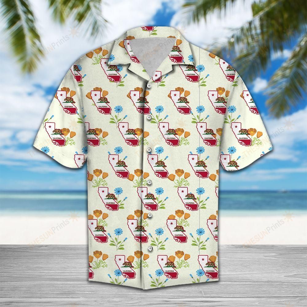 Floral California Poppy And Chicory Hawaiian Shirt Ha5386