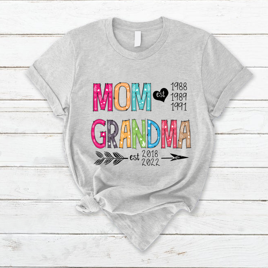 Mom Grandma Est Shirt, New Grandma Shirt For Women’S Shirt