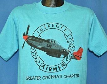 90s Tuskegee Air Greater Cincinnati Chapter Us Air Army Corps T-shirt  Vintage Tee 3456