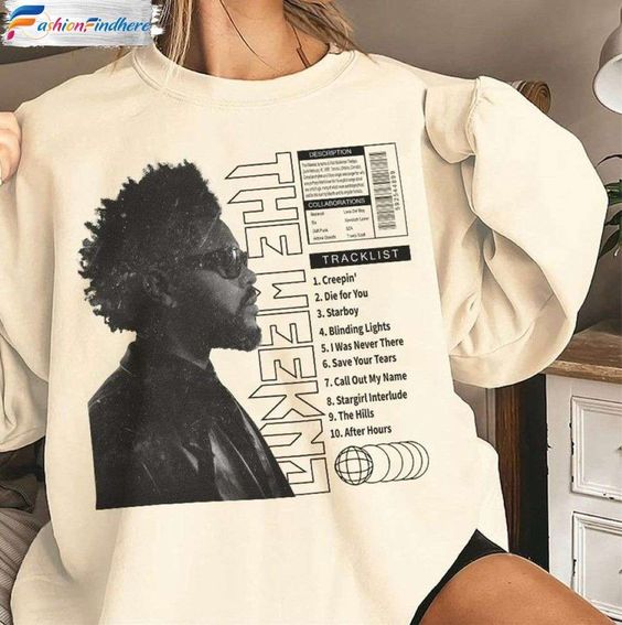 The Weeknd   s Tracklist Song t Shirt  For Men  For Women