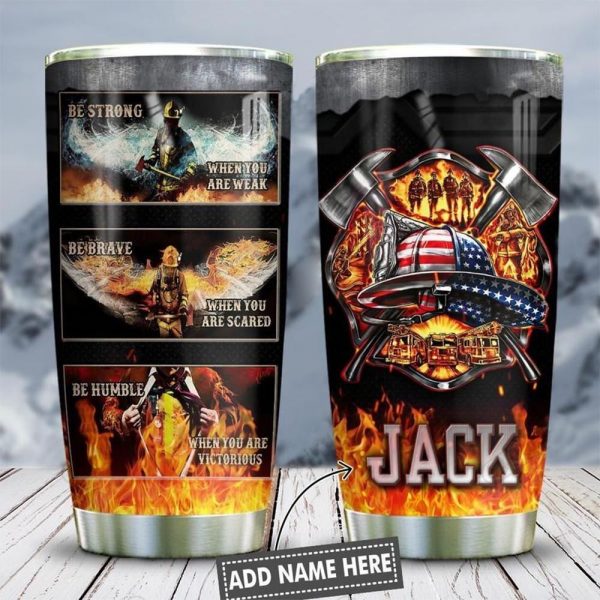 Personalized Firefighter Customize Name Stainless Steel Tumbler 02032101.Ctqh
