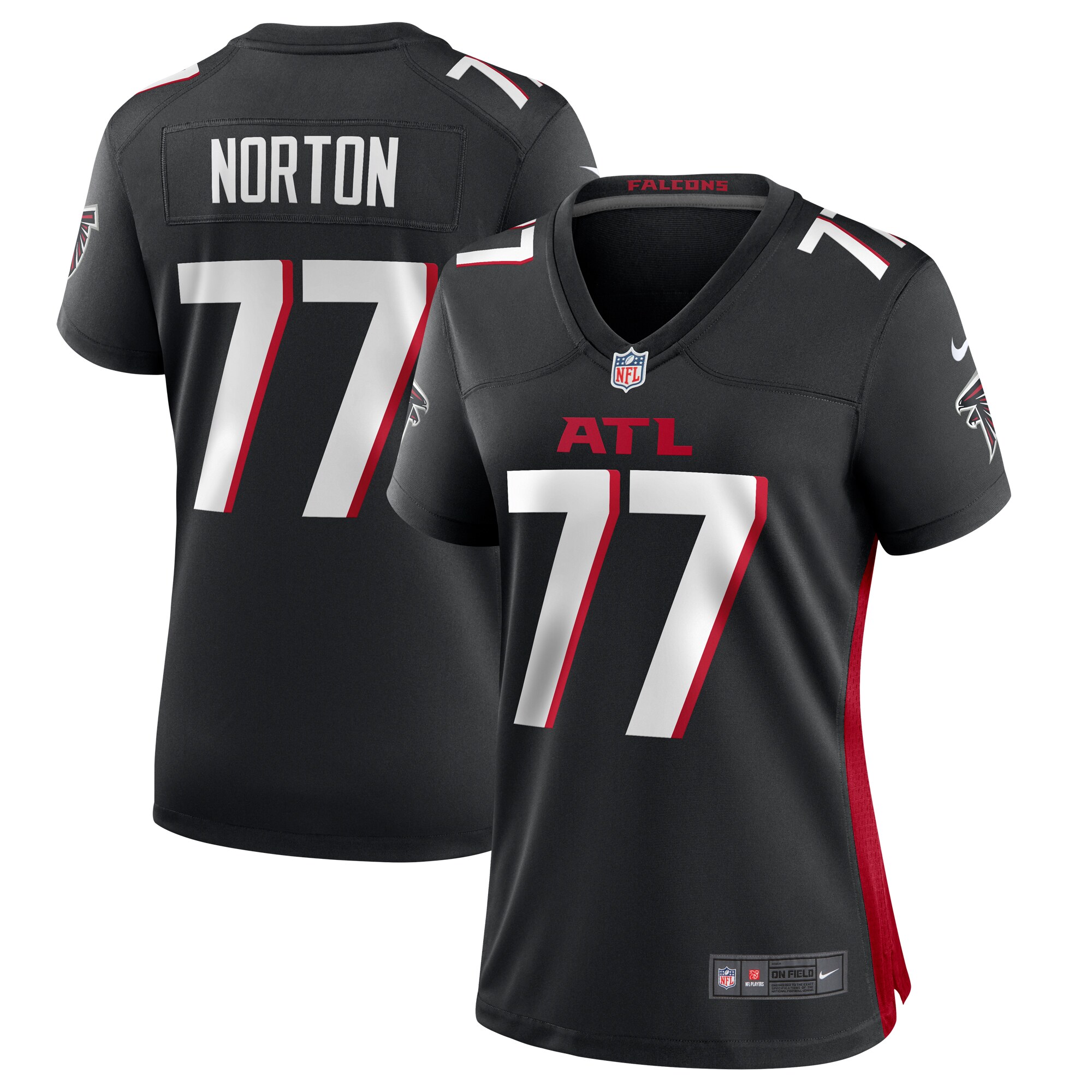 Storm Norton Atlanta Falcons Women's Game Jersey – Black