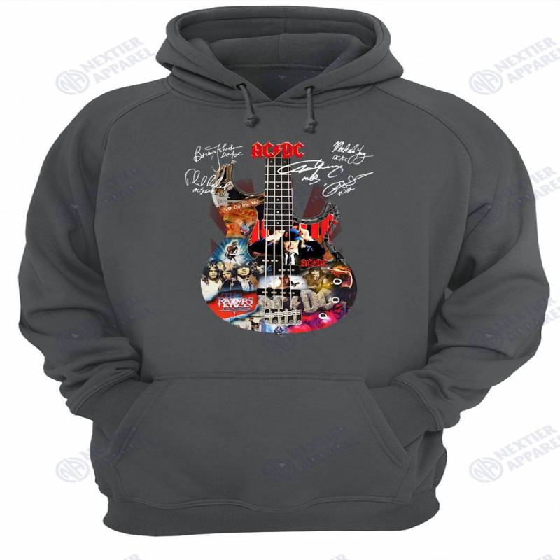 ACDC Guitar Signatures Shirt Unisex Hoodie