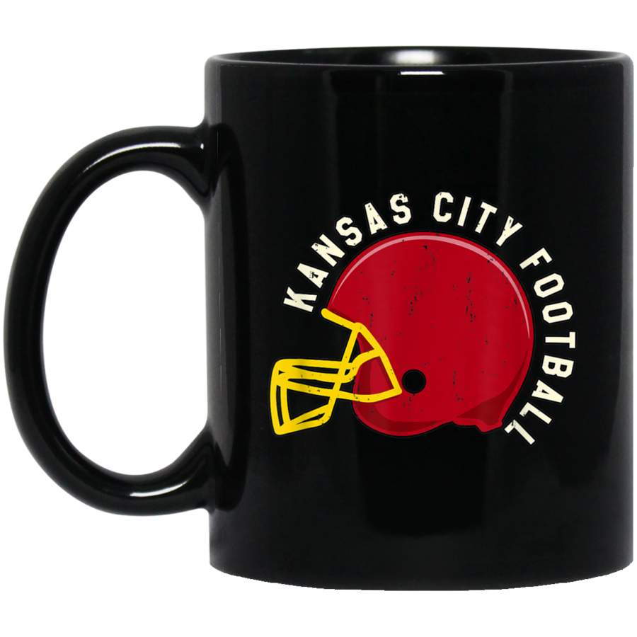 Vintage Kansas City Retro Football Helmet Graphic Mug