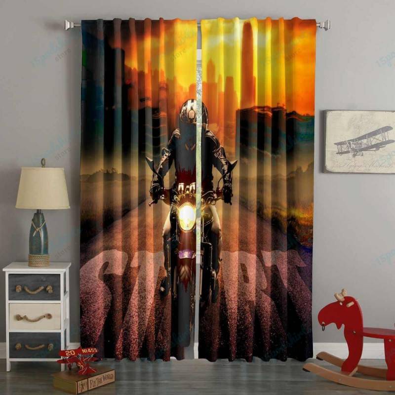 3D Printed Motorcycle Style Custom Living Room Curtains