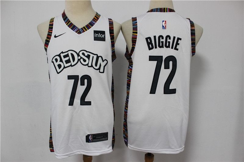 Brooklyn Nets Biggie #72 2020 NBA New Arrival White Jersey