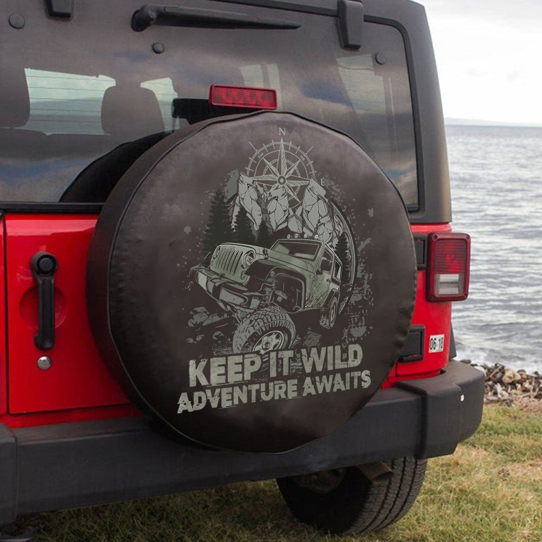 Jeep Keep It Wild Adventure Awaits Spare Tire Cover Lt11