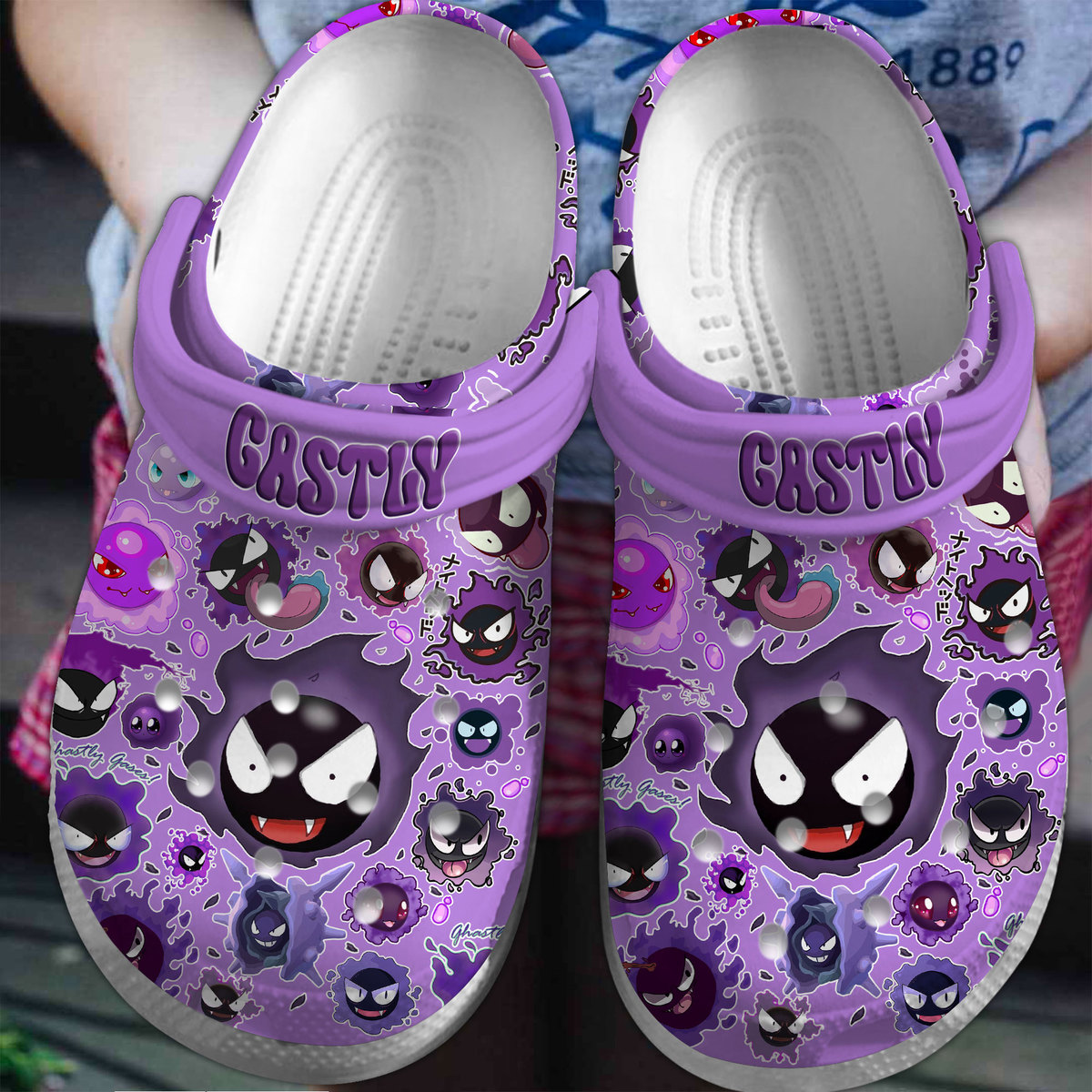 Pokemon Gastly Cartoon Crocs Crocband Clogs Shoes Comfortable For Men Women and Kids 2