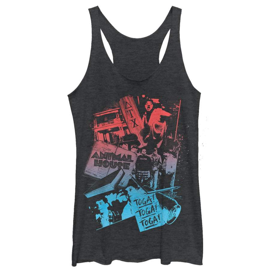 Animal House Women’s College Montage  Racerback Tank