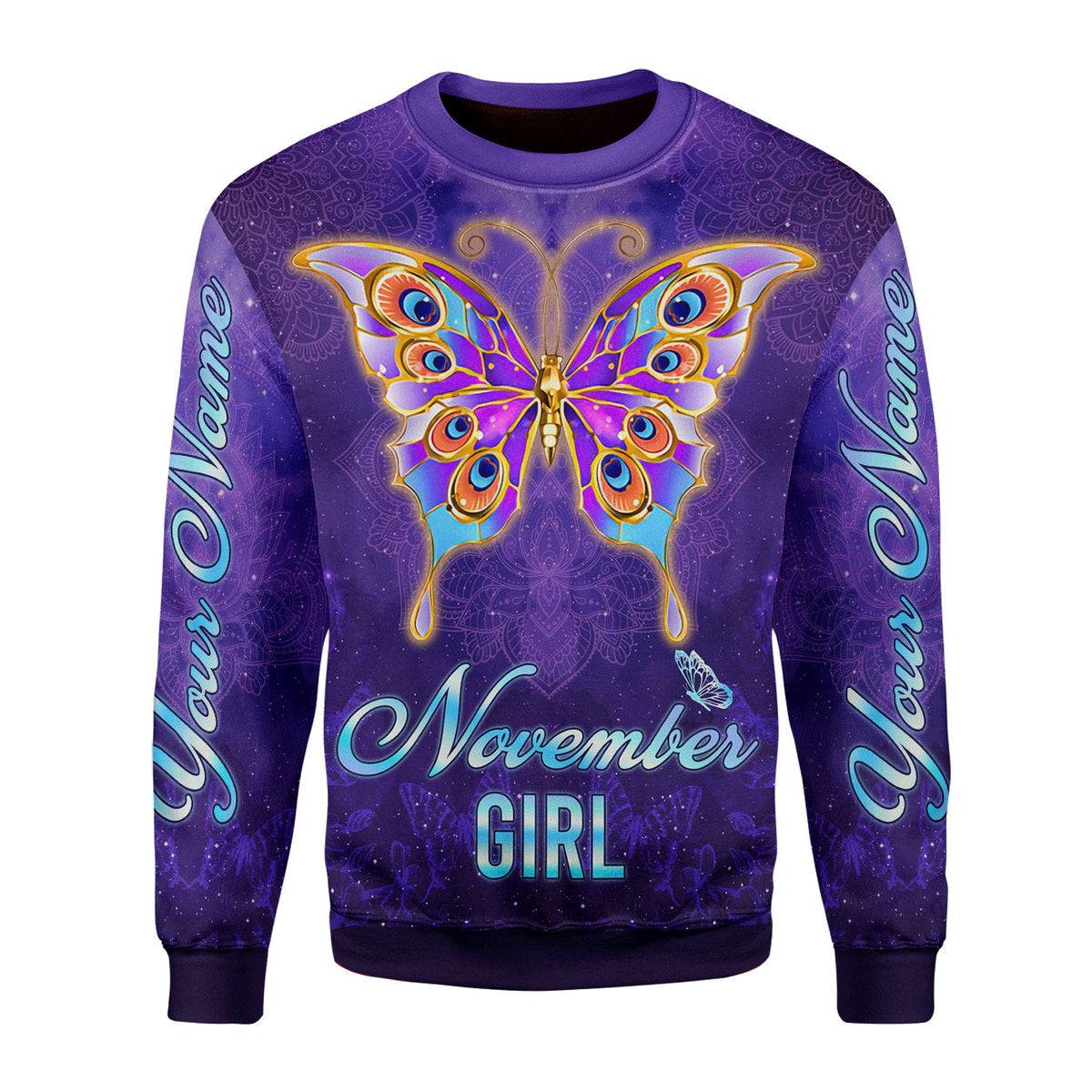 Customspig Personalized Ugly Sweater November Girl Tops All Over Printed