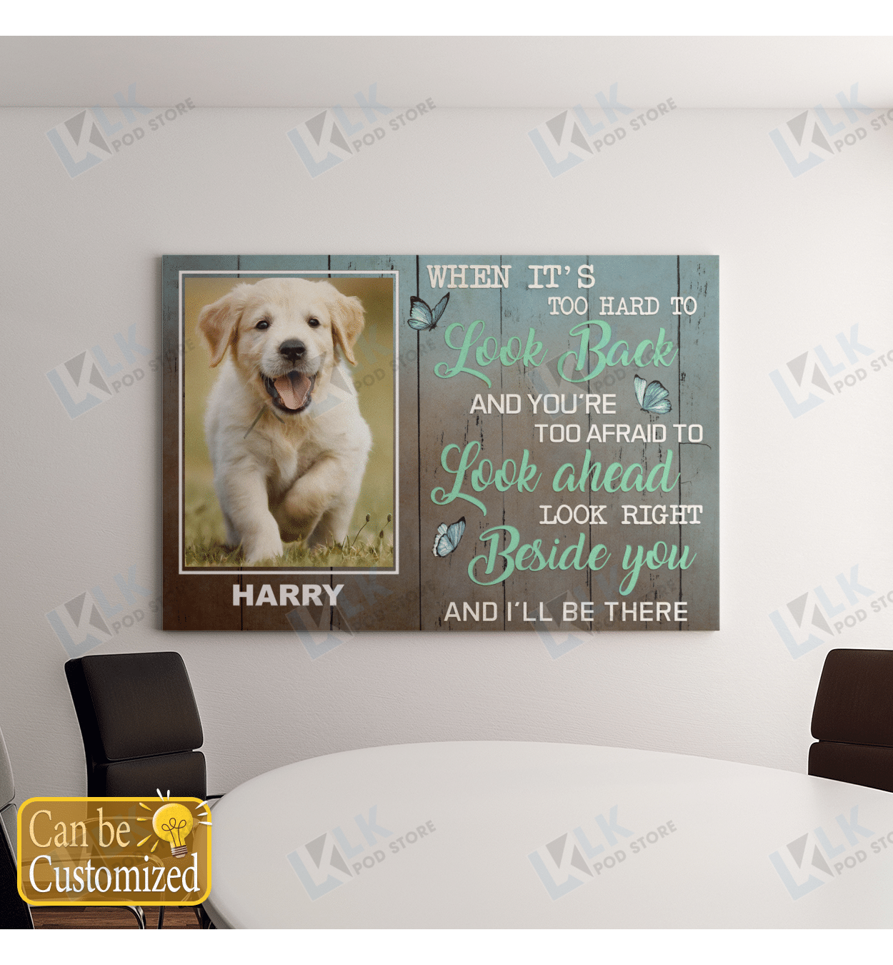 CANVAS – Look Back Personalized | Framed, Best Gift, Pet Lover, Housewarming, Wall Art Print, Home Decor