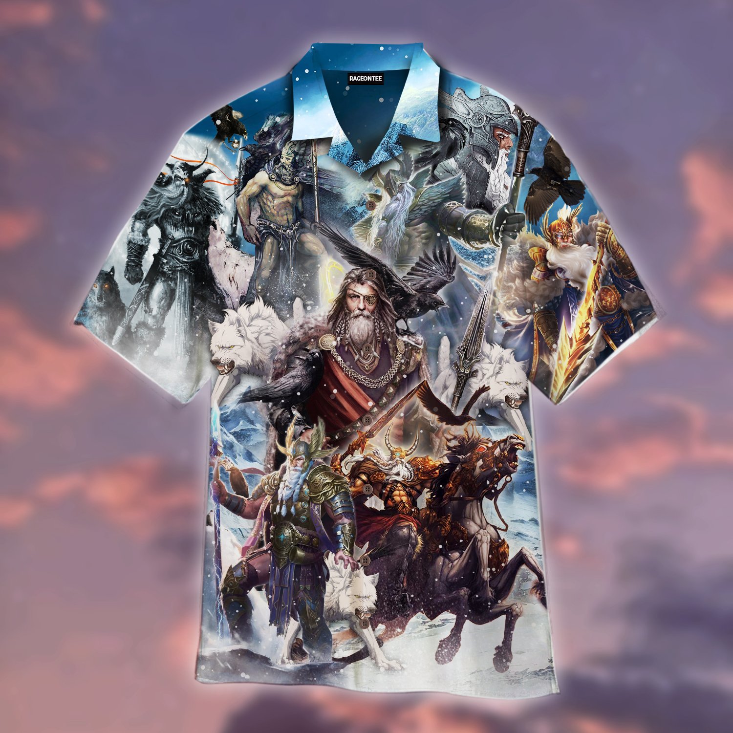 Viking Odin Blood Runs Through My Veins Hawaiian Shirt | For Men & Women | Adult | Wt1110