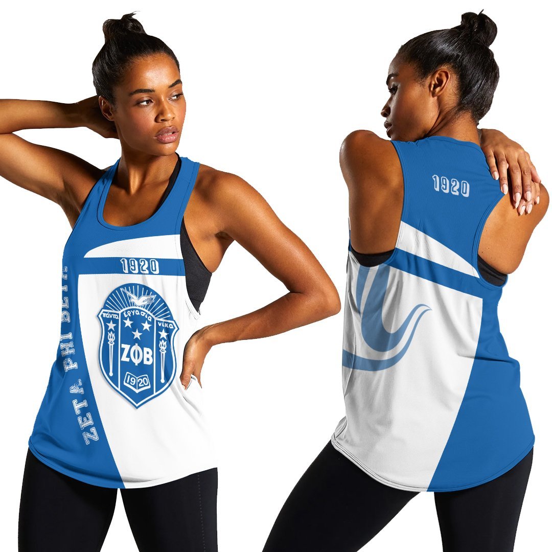 Wonderprint Racerback Tank Zeta Phi Beta 1920 Dove Tank Top Iconic Style