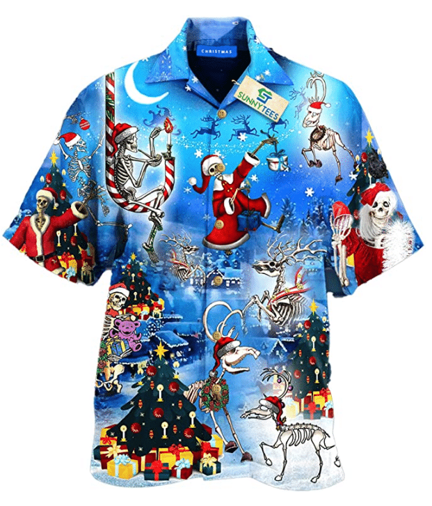 Christmas Hawaii Happy With Button Up Shirt For Men Ha94748