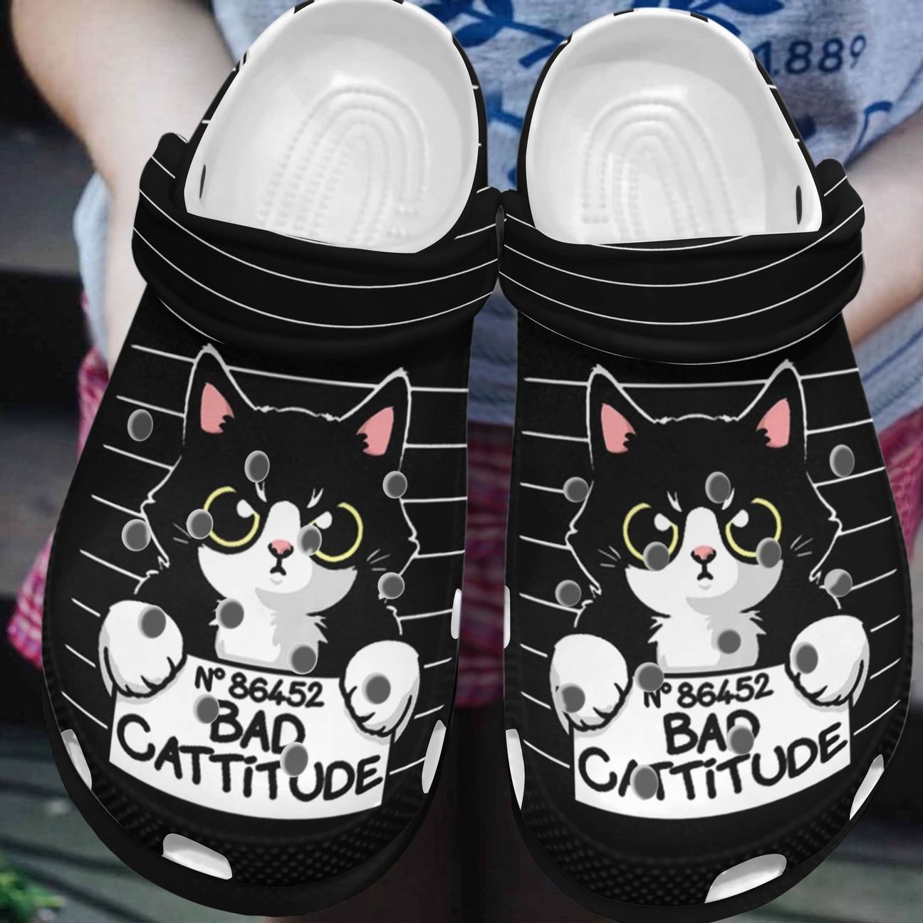 Cat Personalized Clog, Custom Name, Text, Color, Number Fashion Style For Women, Men, Kid, Print 3D Cattitude