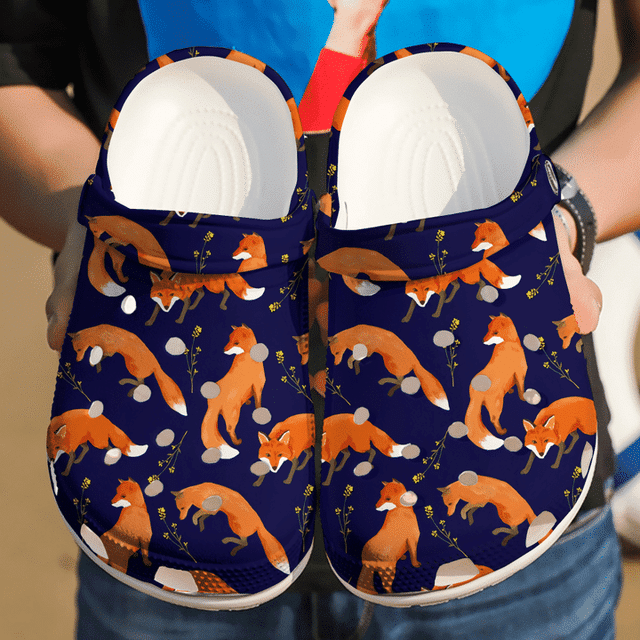 Teams Fox Art 102 Gift For Lover Rubber clog Shoes Comfy Footwear