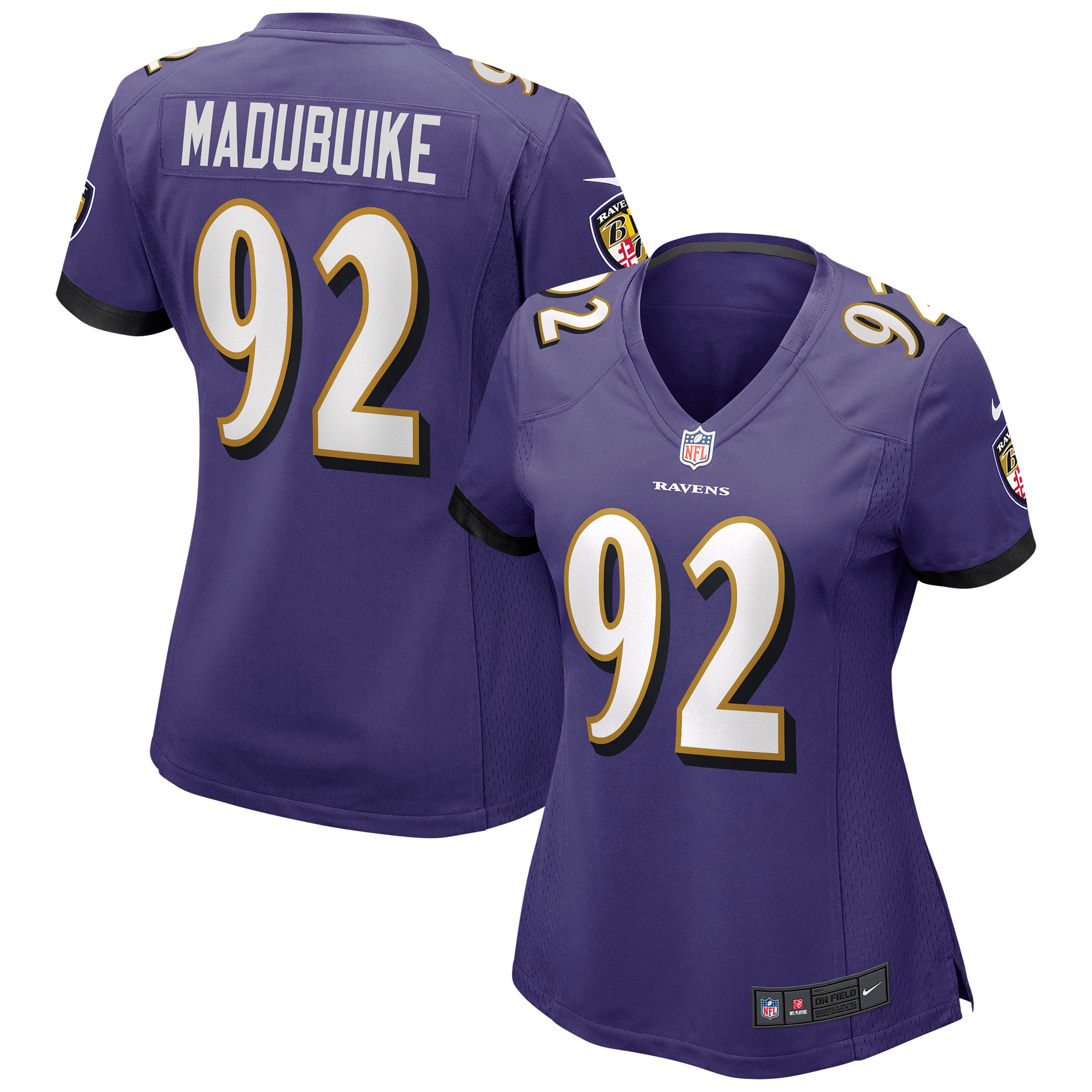 Women’s Baltimore Ravens Justin Madubuike Purple Game Jersey