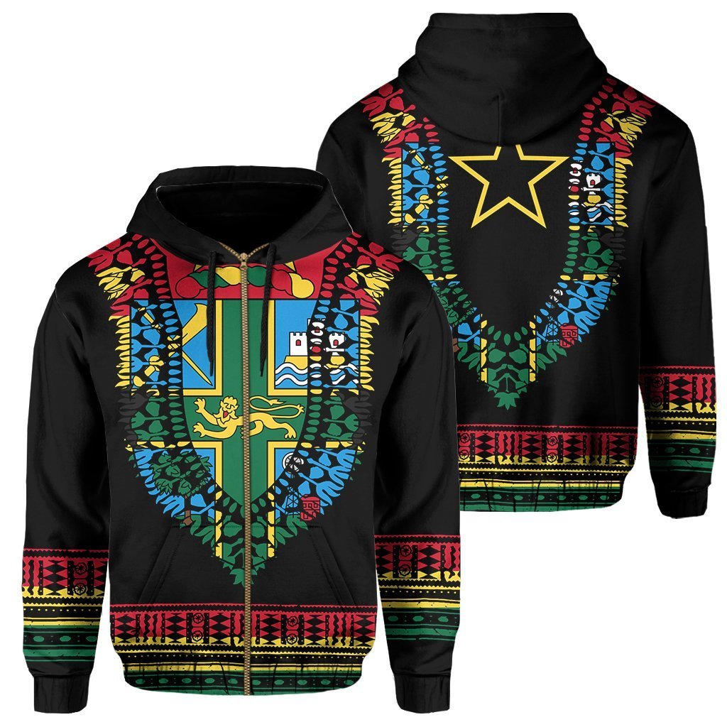 Greek Life Hoodie – Ghana Dashiki Style Zip Hoodie