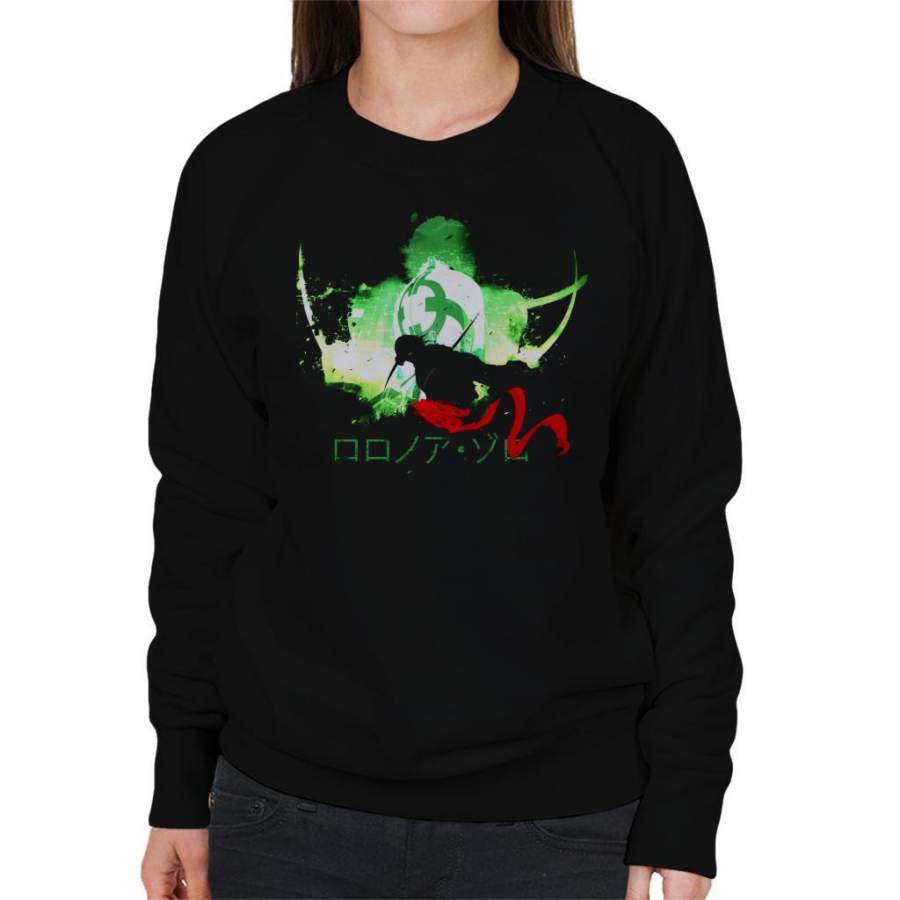 One Piece Roronoa Zoro Silhouette Women’s Sweatshirt