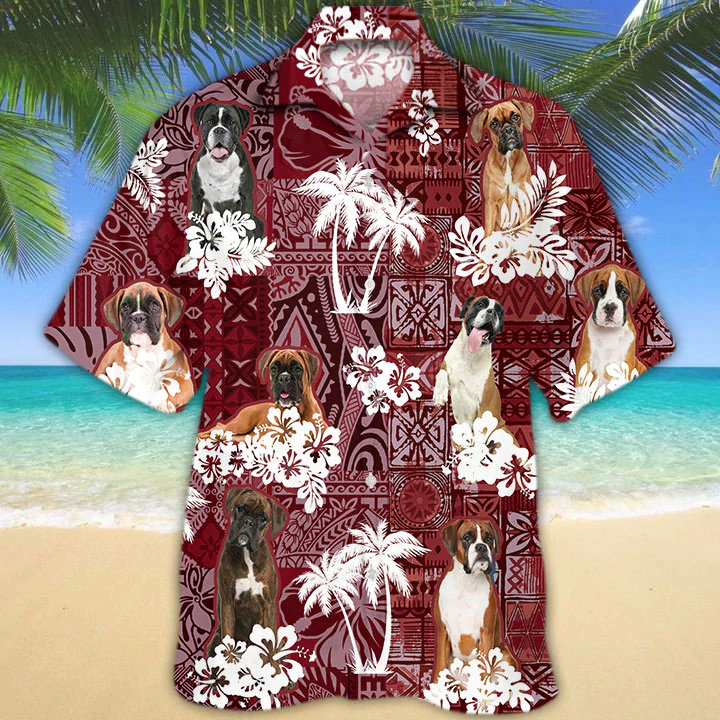 Boxer Dog Hawaii Gift For Lover Animal Summer Hawaii Shirt Men Ha91802