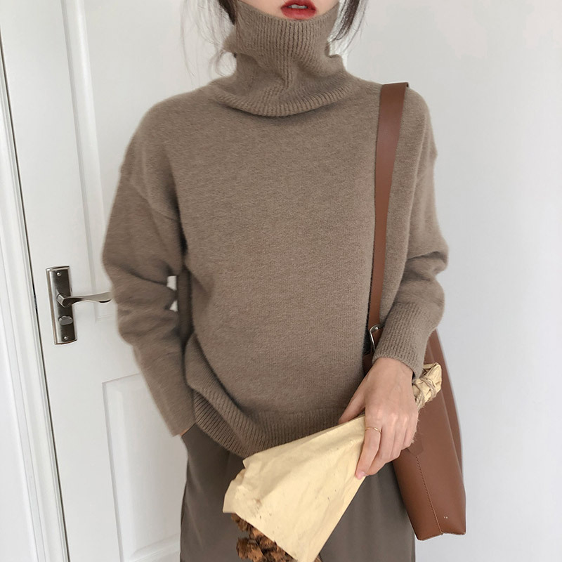 Womens Winter Sweaters TurtleNeck Cashmere White Sweater Women Clothing 2022 Casual Knitted Female Loose Warm Jumpers Ladies alx