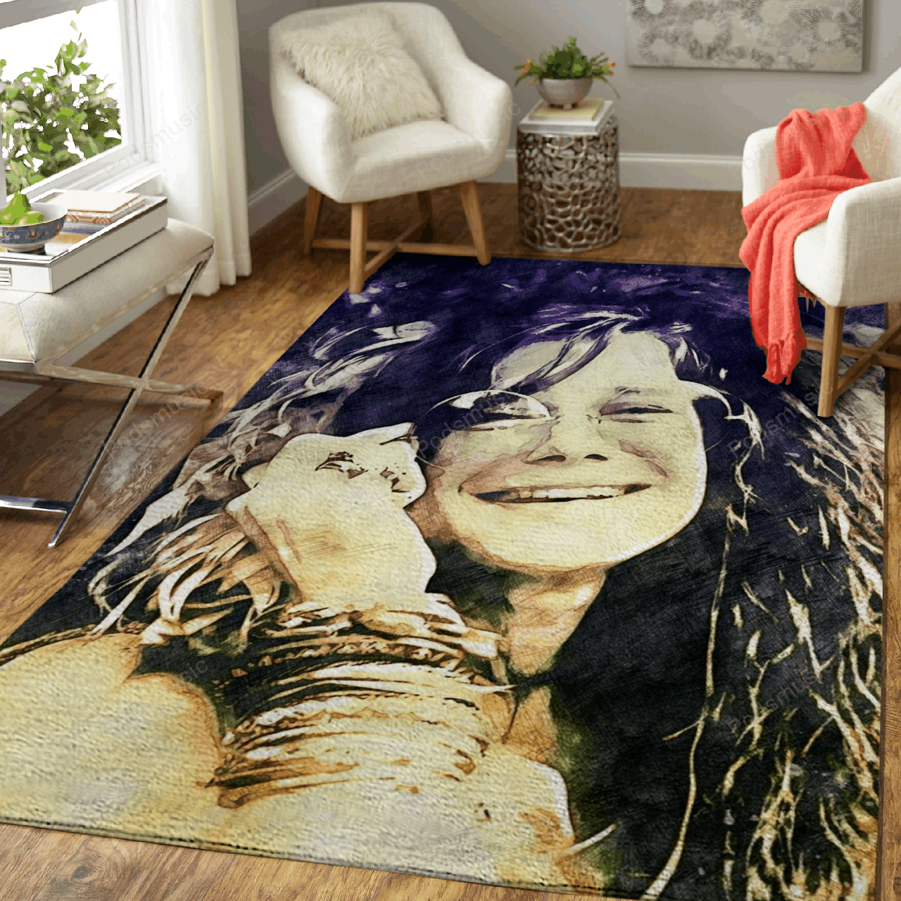 Janis Joplin – Music Artwork Art For Fans Area Rug Carpet