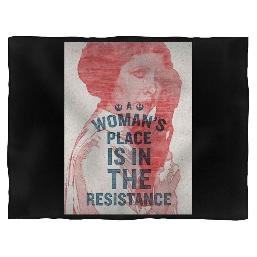 Carrie Fisher Leia Women’s March Feminist A Woman’s Place Is In The Resistance Blanket