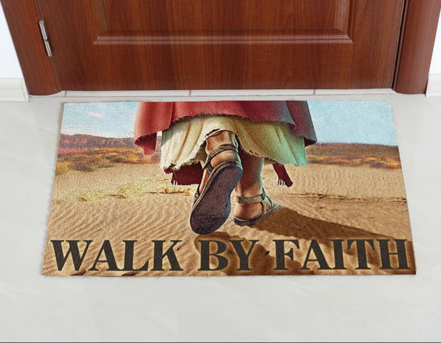 Tmarc Tee Jeus Walk By Faith Doormat