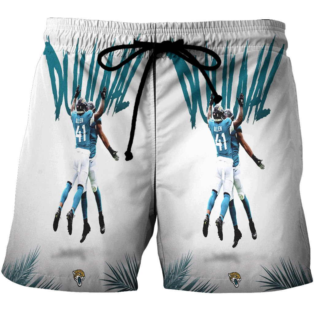 Jacksonville Jaguars Team V4 3D All Over Print Summer Beach Hawaiian Short