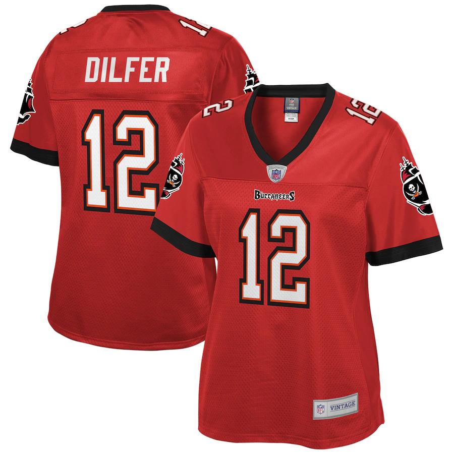 Trent Dilfer Tampa Bay Buccaneers NFL Pro Line Womens Retired Player Jersey – Red