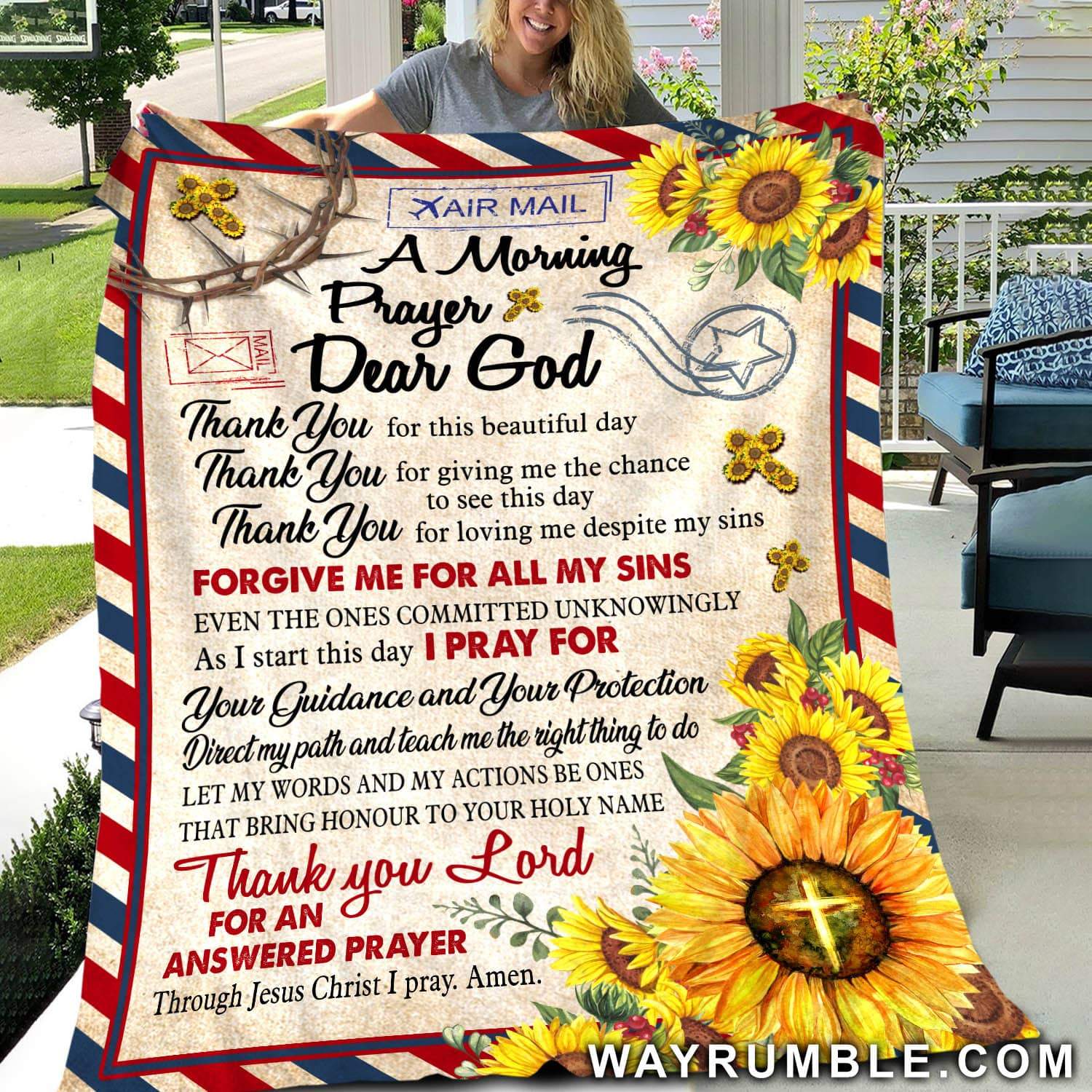 Jesus – Dear God – Thank You Lord For And Answered Prayer – Blanket