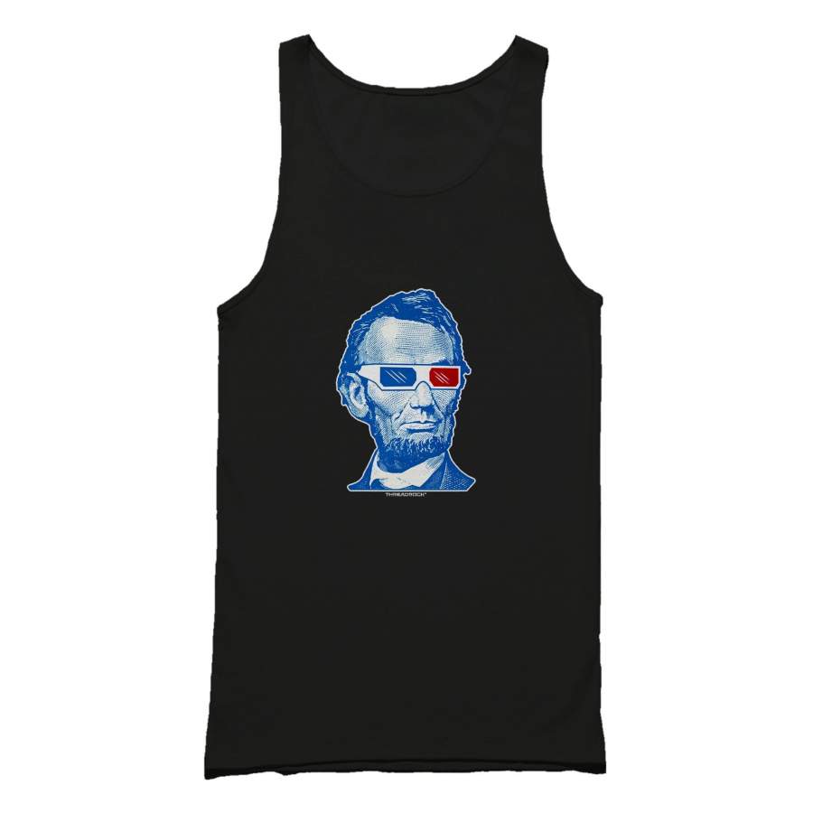 Abraham Lincoln 3D Glasses Tank Top