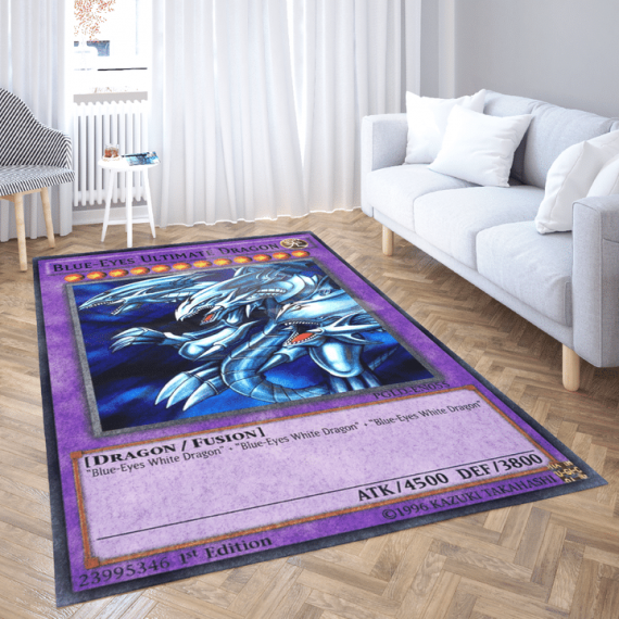 Blue-Eyes Ultimate Dragon Card Rectangular Rug Hg