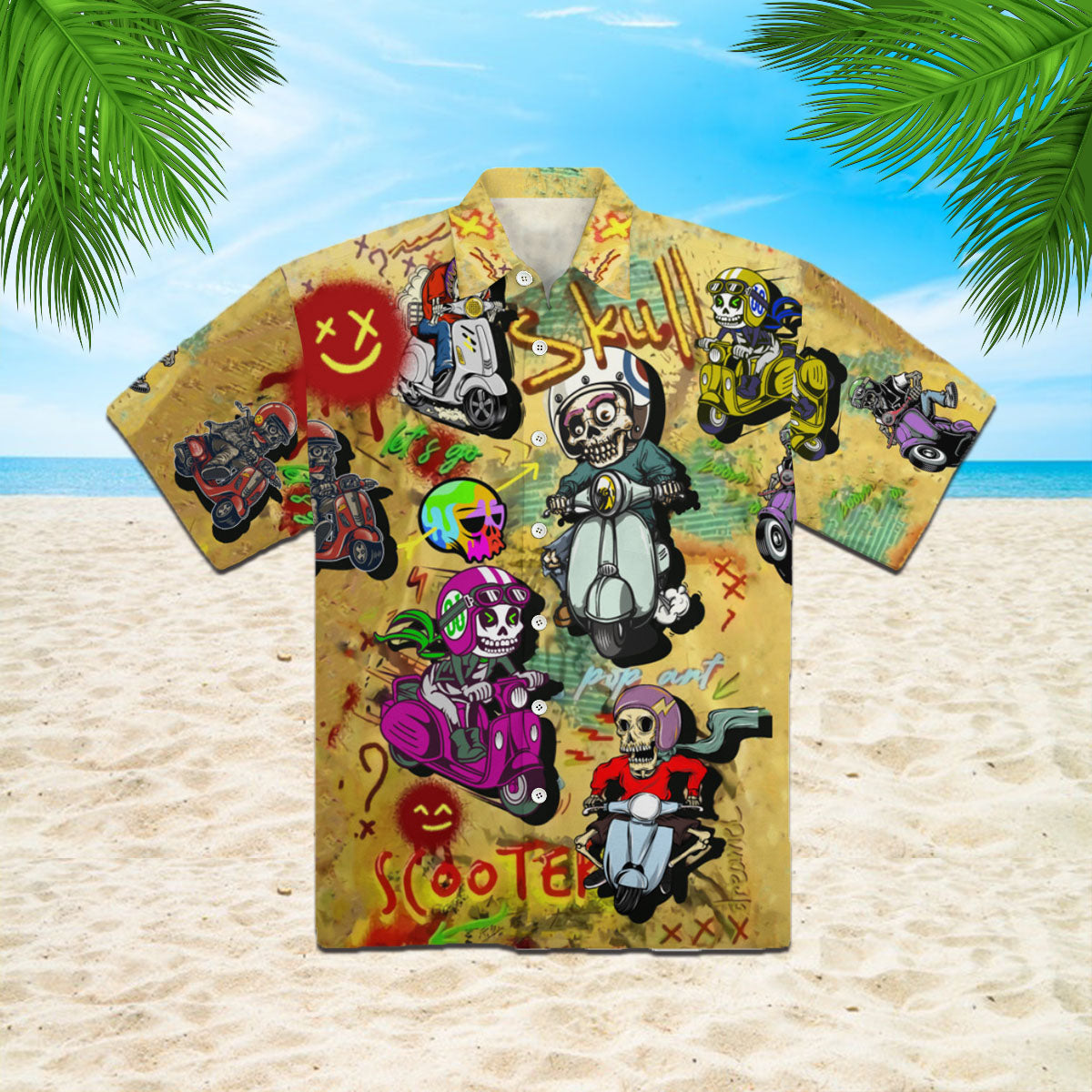 Skull Scooters Hawaii Shirt For Men Women Ha100325