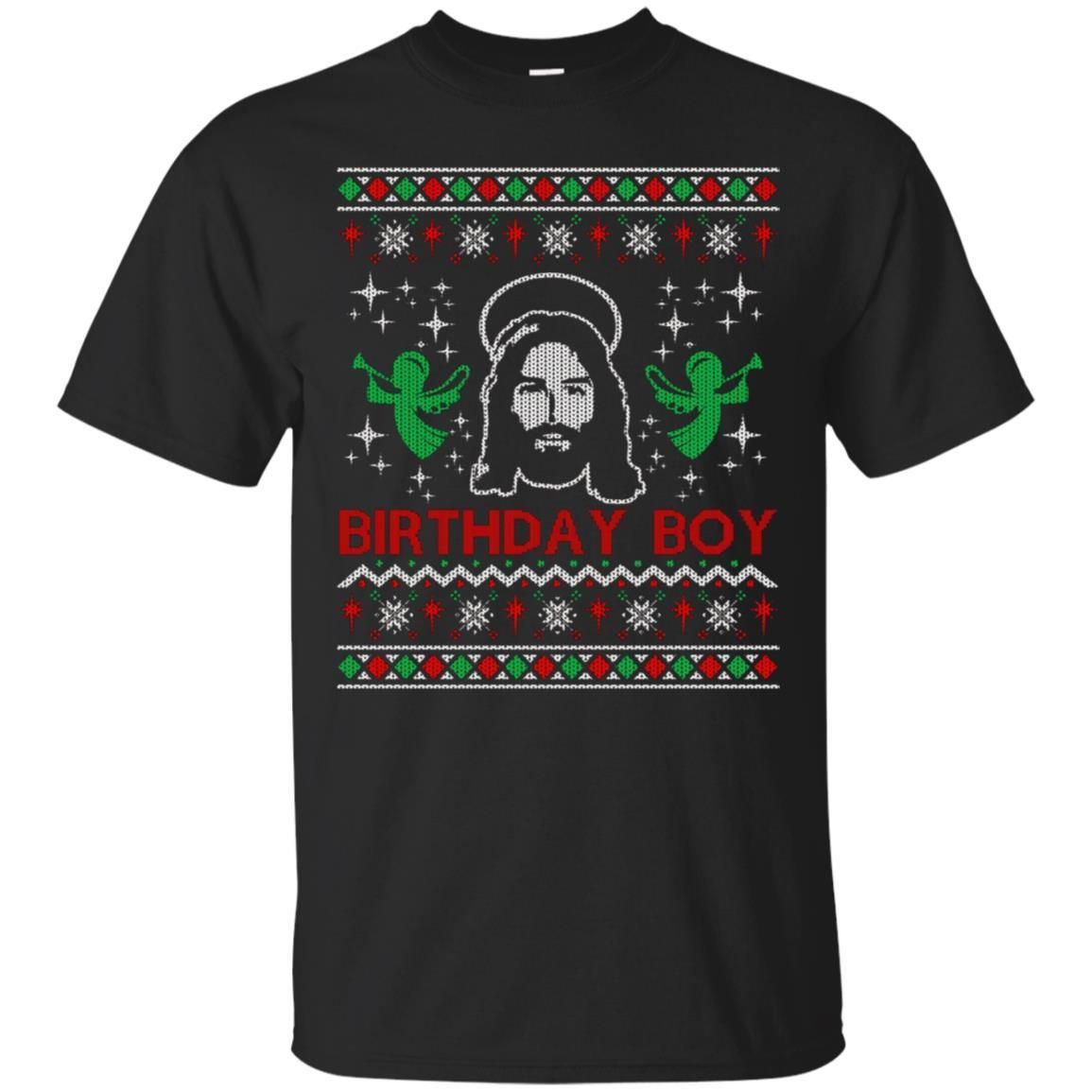 Check out this awesome Jesus Birthday Boy Ugly Christmas Sweater Style T-Shirt