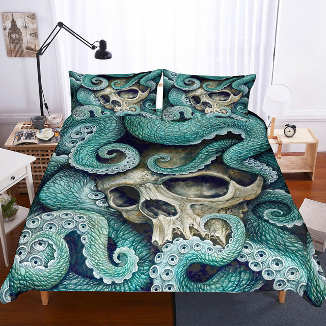 Octopus Skull 3D Bedding Sets