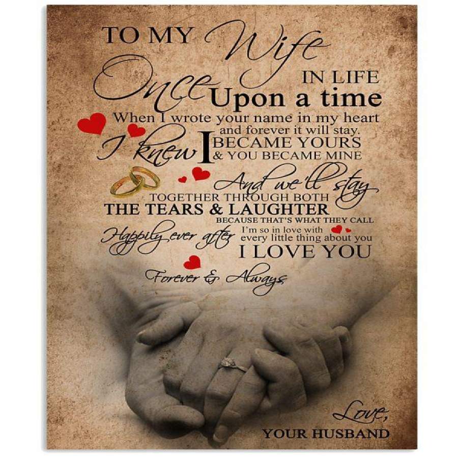 TO MY WIFE- LOVE,YOUR HUSBAND Vertical Poster