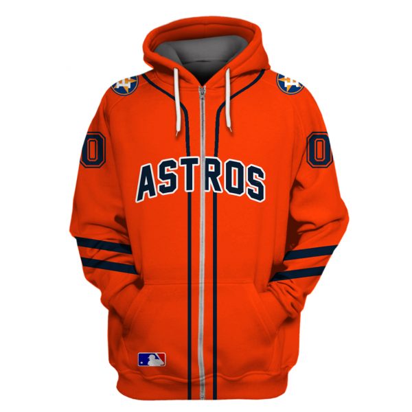 Houston Astros Personalized Unisex Zip Up Hoodie All Over Printed Unisex Zip Up Hoodie Us Size