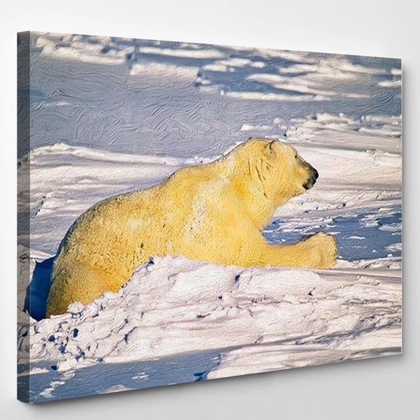 Polar Bear Canadian Arcticcomputer Oil Painting – Bear Animals Canvas Print