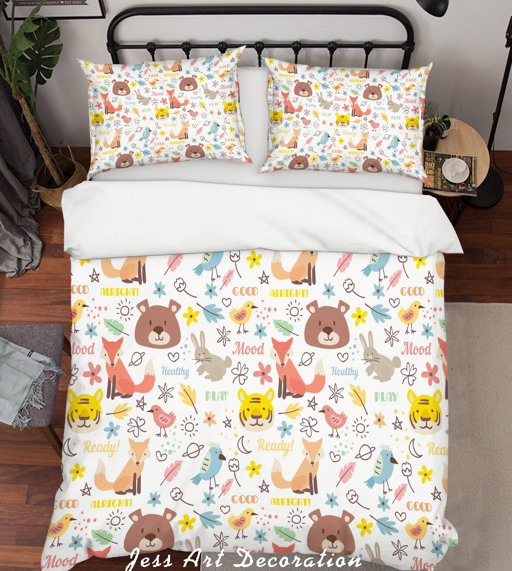 3D Cartoon Animal Quilt Cover Set Bedding Set Pillowcases 5