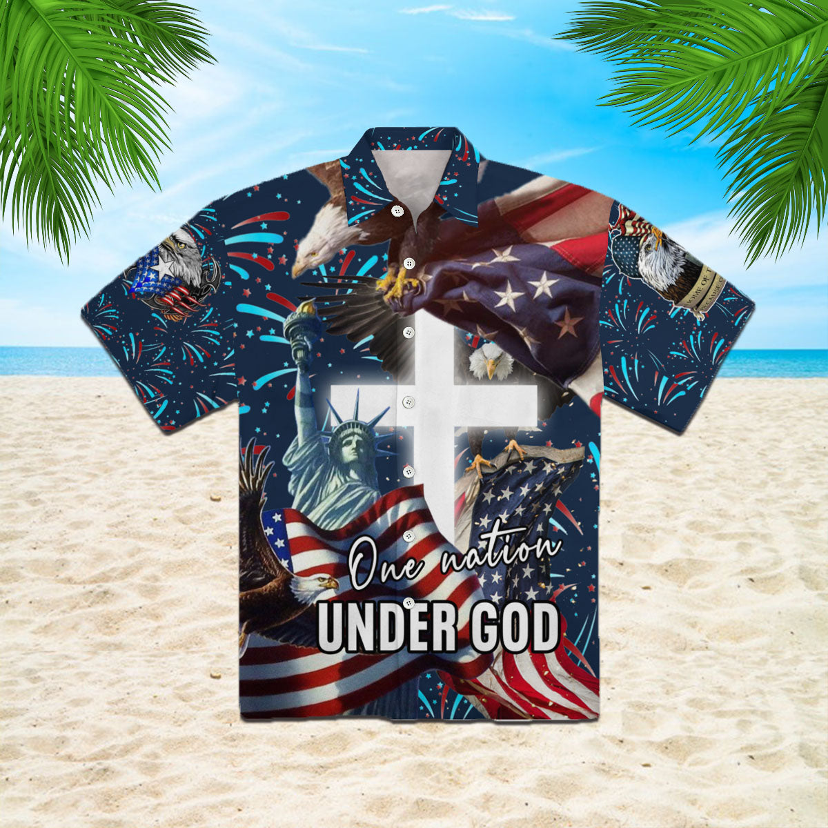 Oragontee Jesus One Nation Under God Hawaii Shirt For Men Women Adult Ha79967