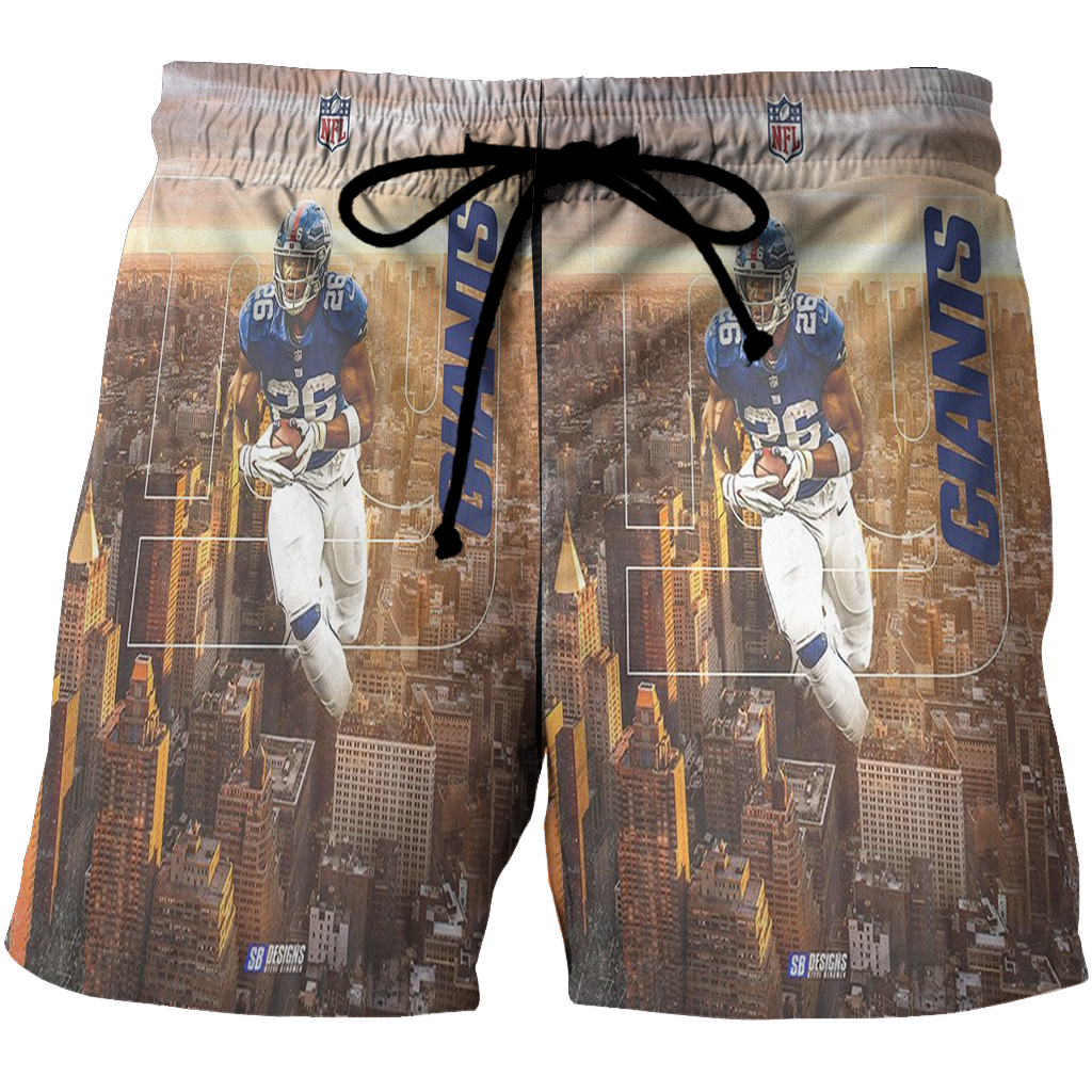 New York Giants Saquon Barkley15 3D All Over Print Summer Beach Hawaiian Short