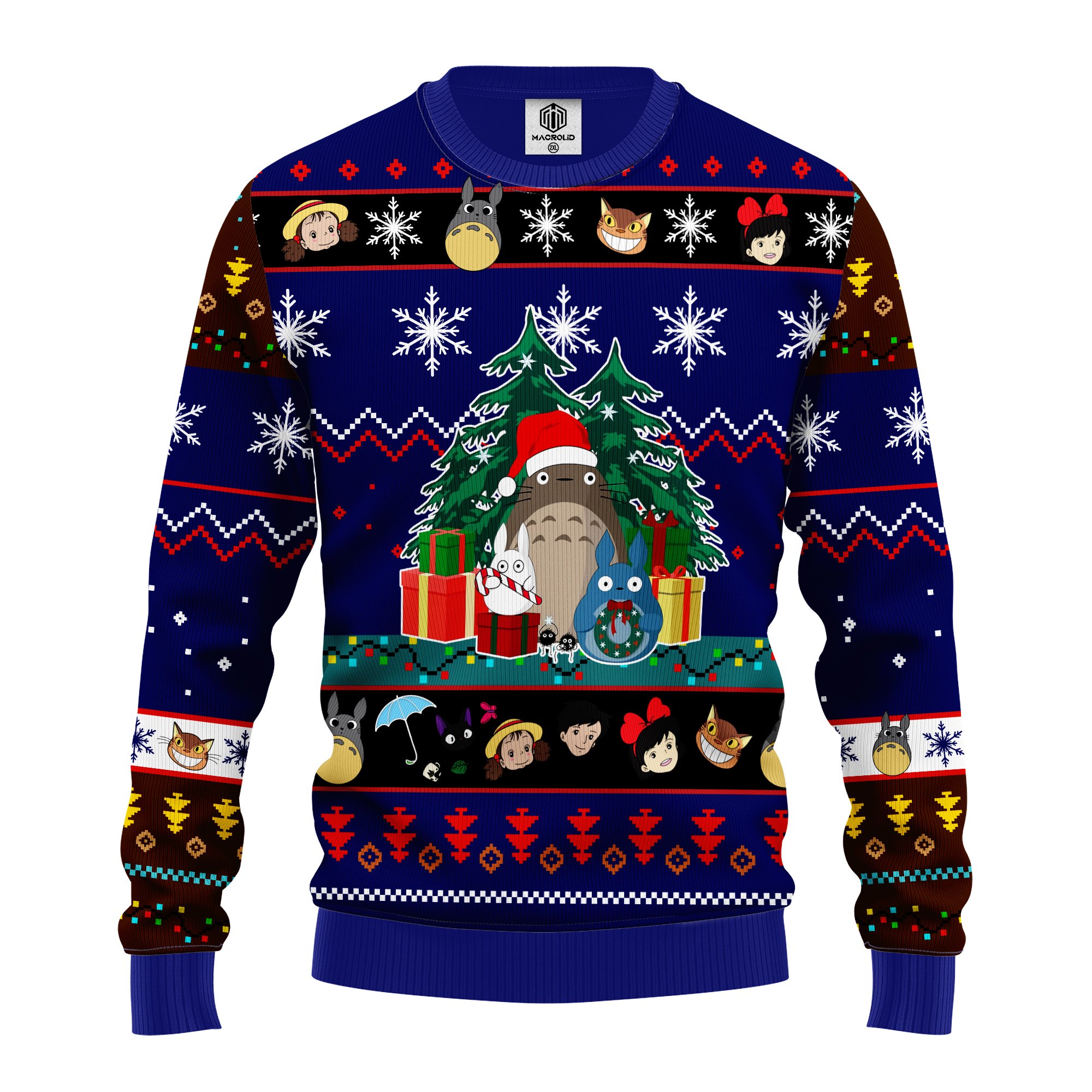 totoro ugly christmas sweater blue 2 – Amazing Gift idea – thanksgiving gift