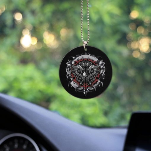 Coholatshirt Yin And Yang Dragon Tiger Unique Car Hanging Ornament