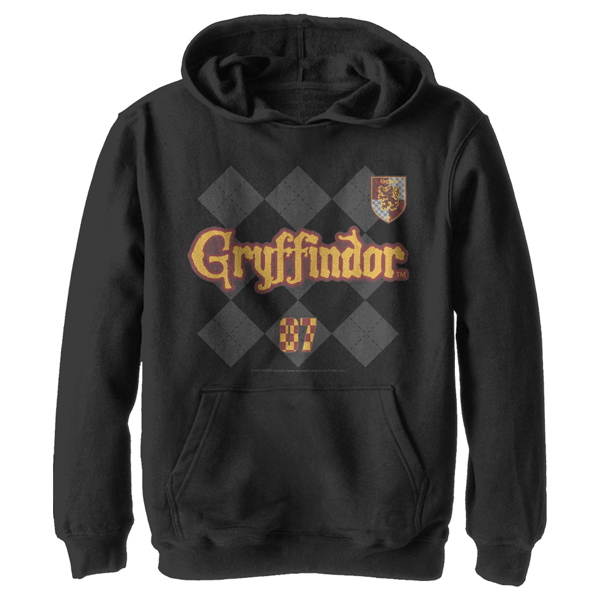 Boy’S Harry Potter Gryffindor Argyle Print Pull Over Hoodie