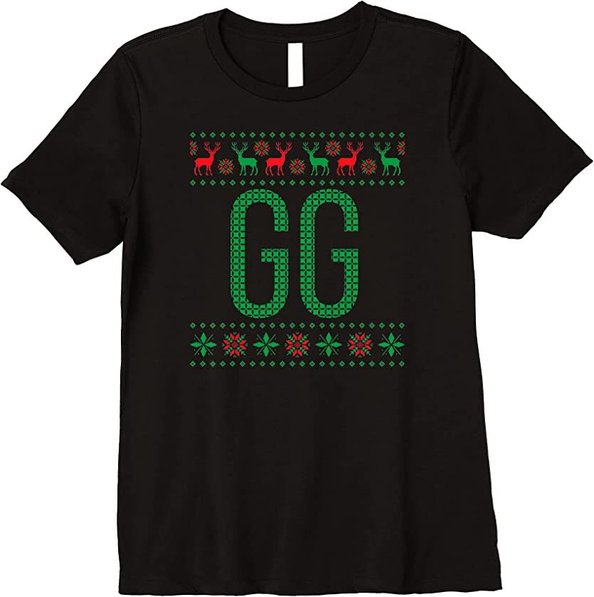 Womens Xmas Matching Outfits for Holiday Party Gg Ugly Christmas Premium T-Shirt