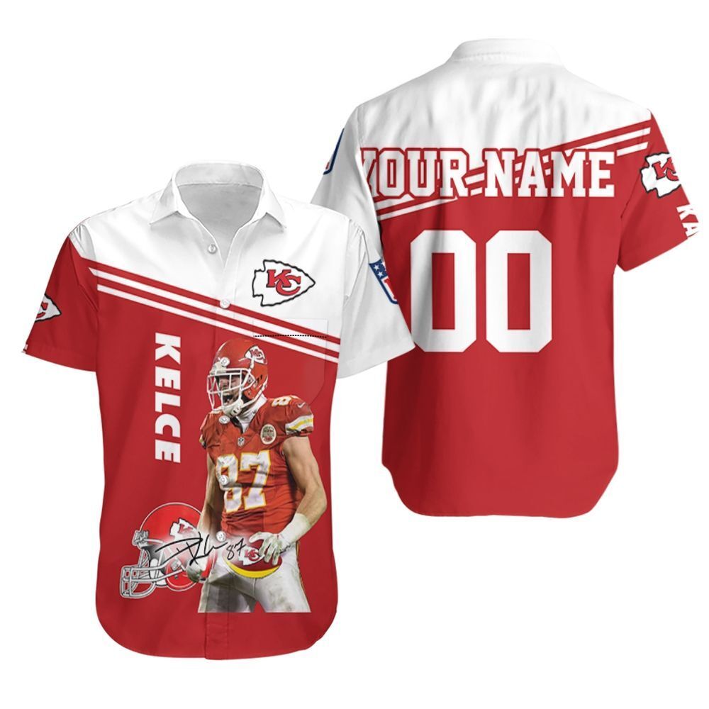 Travis Kelce Kansas City Chiefs 3D Personalized Hawaiian Shirt