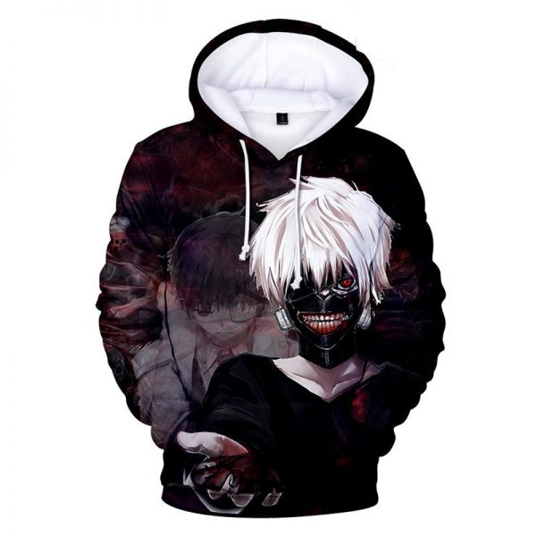 Tokyo Ghoul Hoodies – Tokyo Ghoul Anime Series Kaneki Ken Mask Black Hoodie